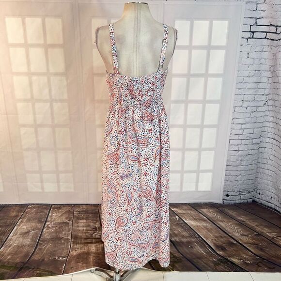 🔥5/25 sale🔥 Sage collective white red blue floral paisley sundress size 8 - Picture 6 of 10